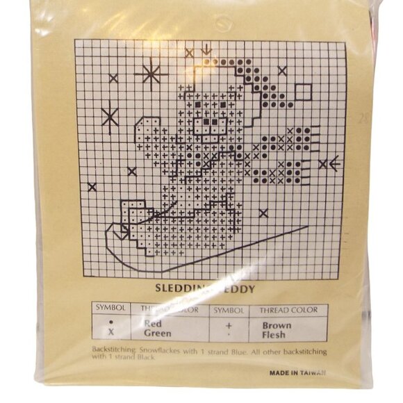 Traditions Counted Cross Stitch Kits –2 Pack- SLEDDING TEDDY & POINSETTA Set - Picture 11 of 11